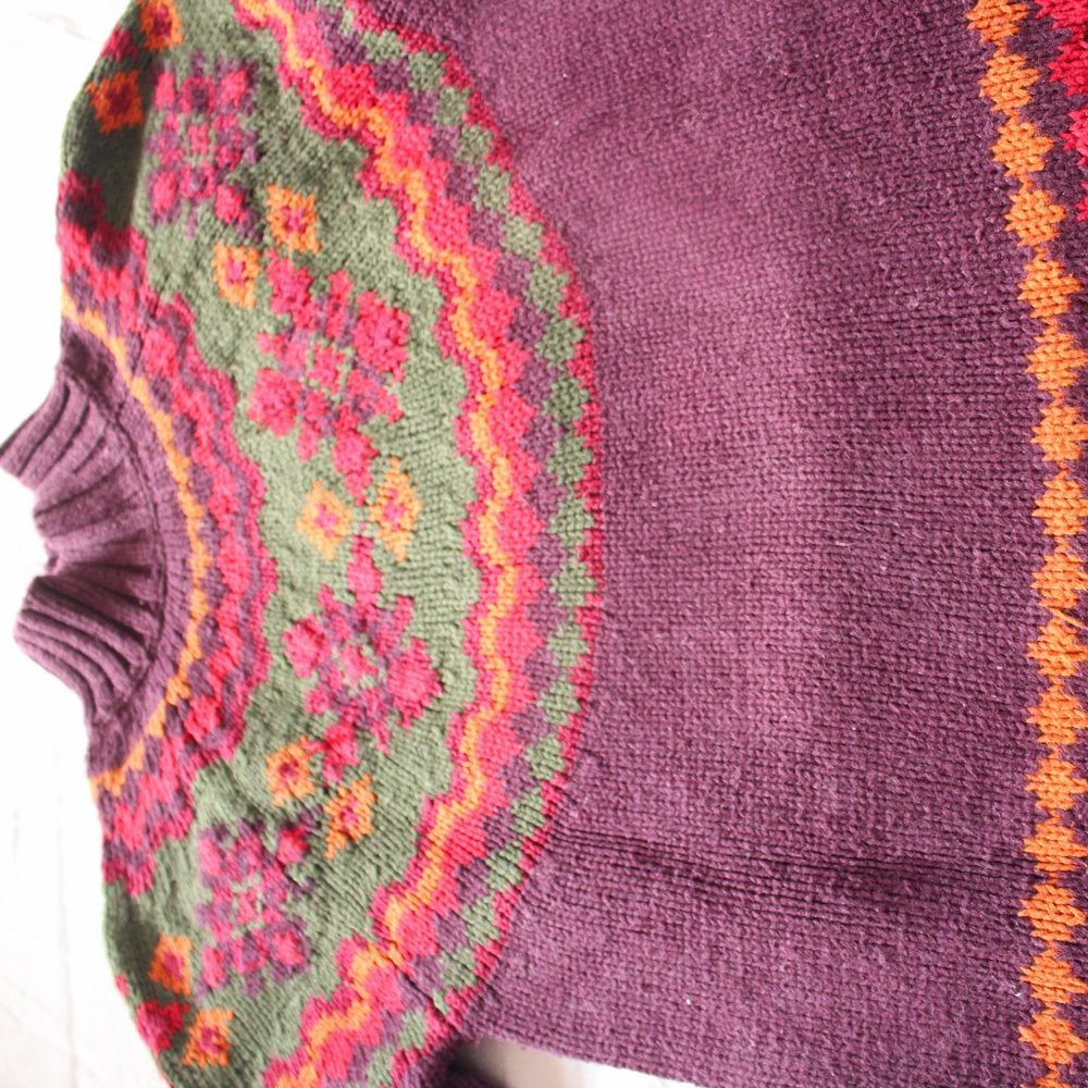 B M Moss rasberry sweater